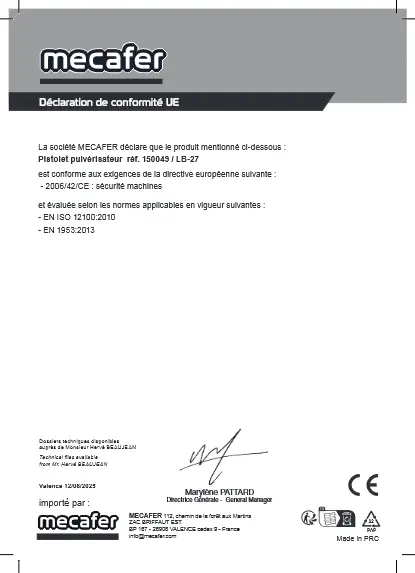 Document de conformité