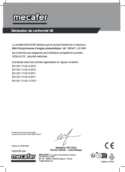 Document de conformité