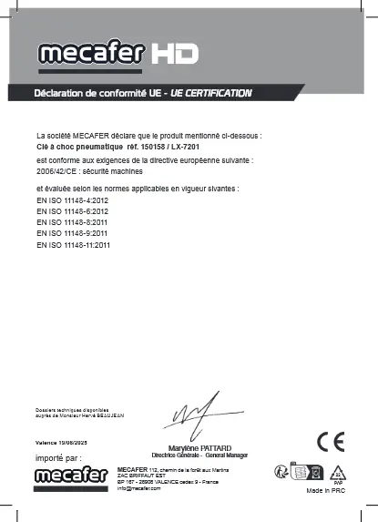 Document de conformité
