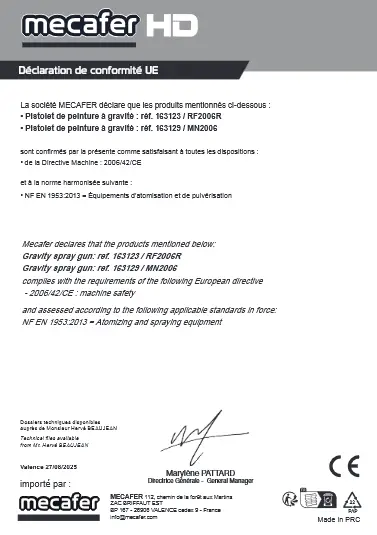 Document de conformité