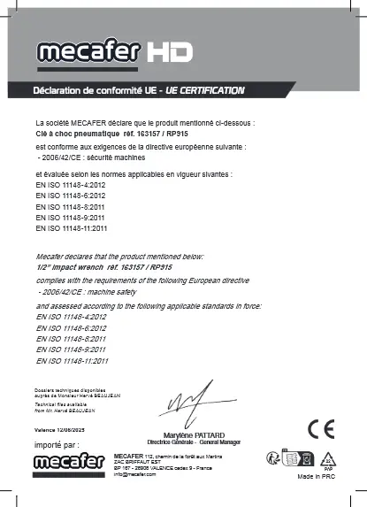 Document de conformité